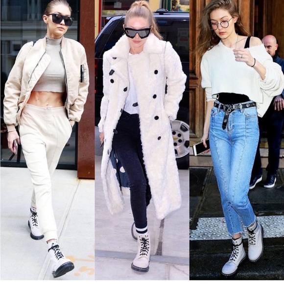 White Harley Lace-up Combat Moto Boots sz 7,5 - Picture 2 of 15